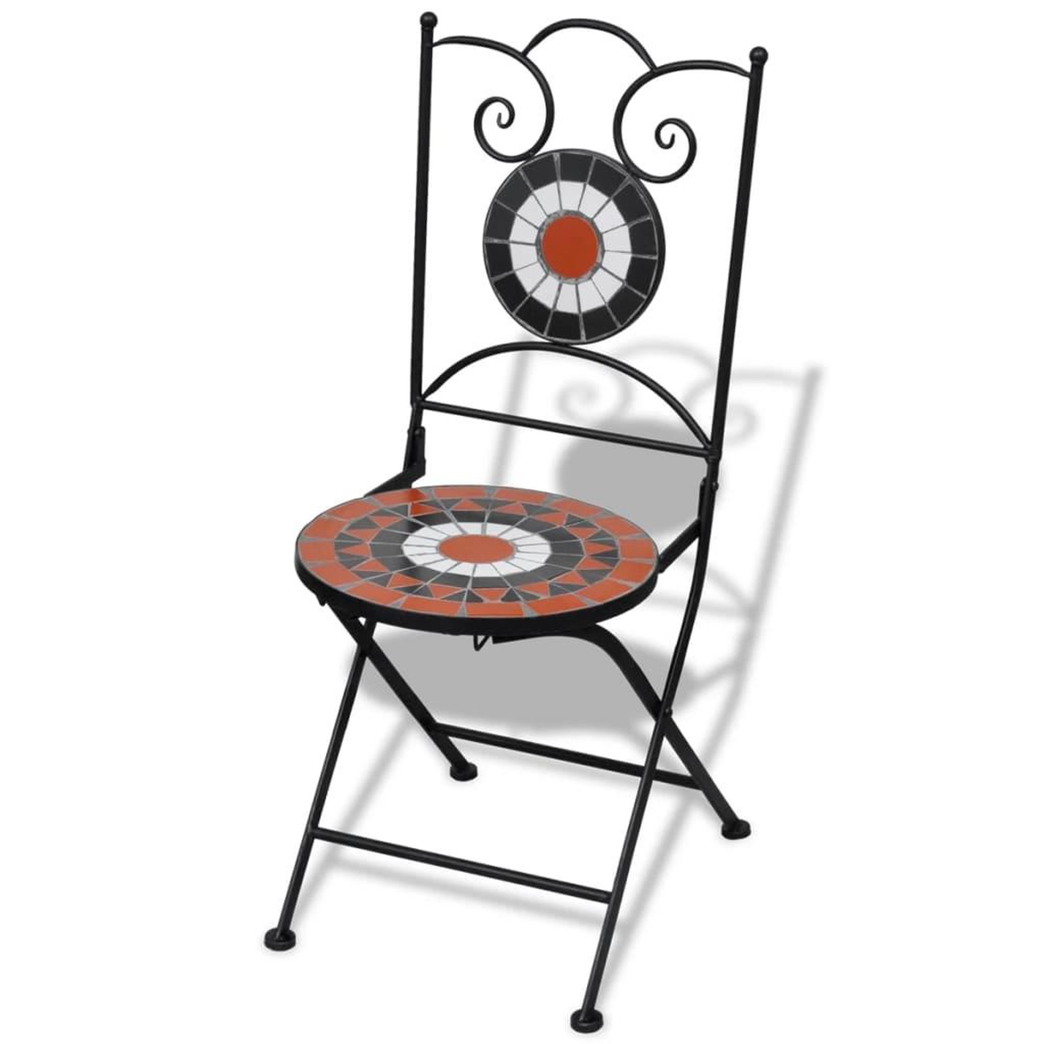 Voir la diapositive 2 : VIDAXL Chaises pliables de bistro lot de 2 Ceramique Terre cuite blanc