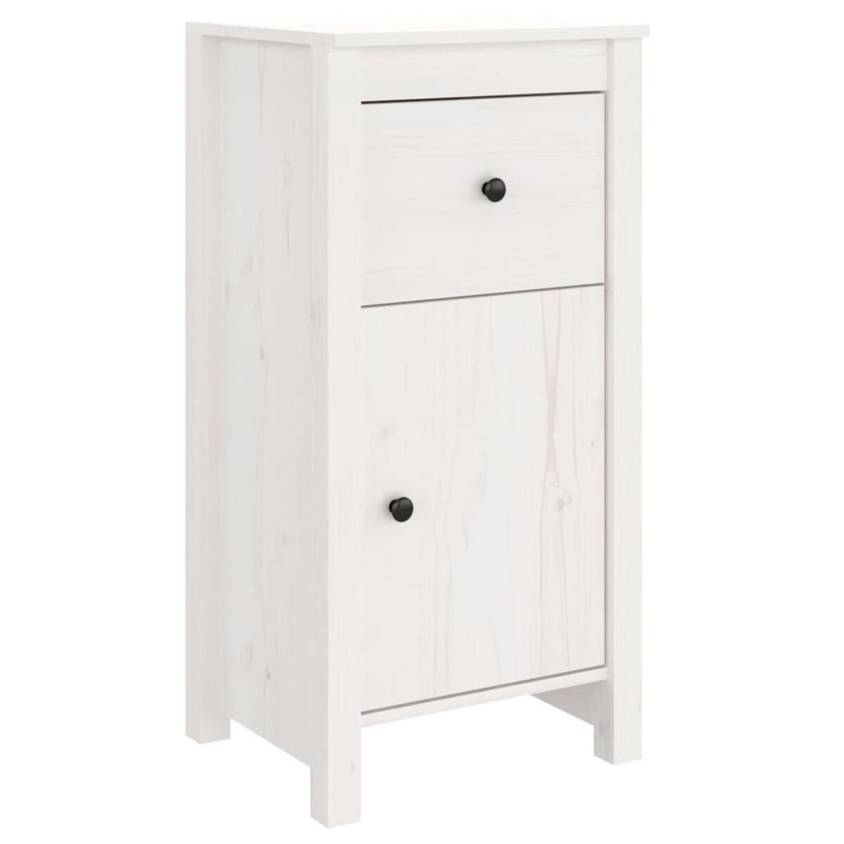 VIDAXL Buffet blanc 40x35x80 cm bois massif de pin