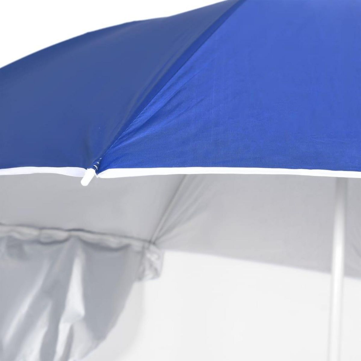 VIDAXL Parasol de plage avec parois laterales bleu 215 cm