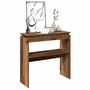 Voir la diapositive 3 : VIDAXL Table console vieux bois 80 x 30 x 80 cm bois d'ingenierie
