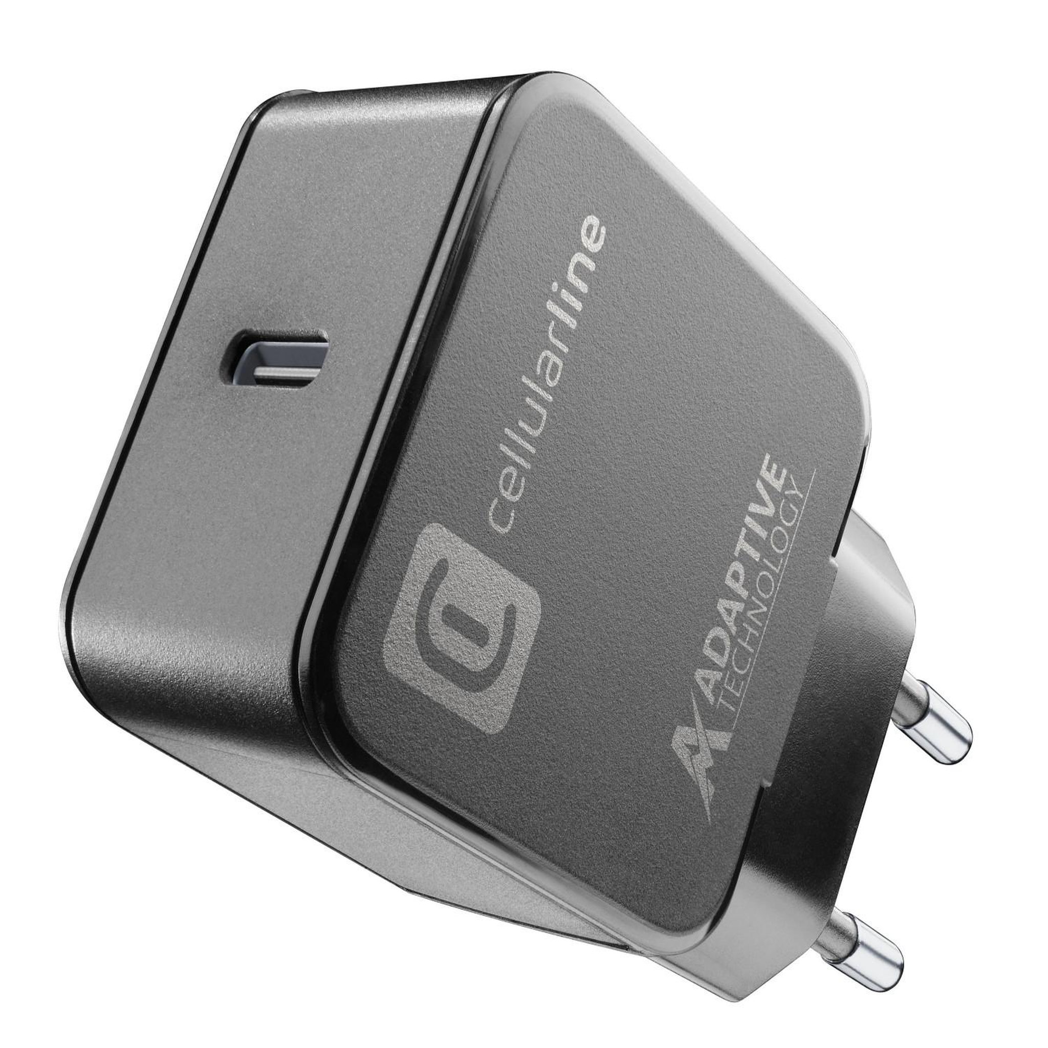 Voir la diapositive 2 : CELLULAR LINE Cellularline USB-C Charger 15W Universel Noir Secteur Intérieur