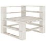 Voir la diapositive 4 : VIDAXL Canape palette a 2 places de jardin avec coussins creme Bois