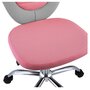 IDIMEX Chaise de bureau pour enfant FUTURE fauteuil pivotant et ergonomique, siège à roulettes avec hauteur réglable, en mesh rose et gris