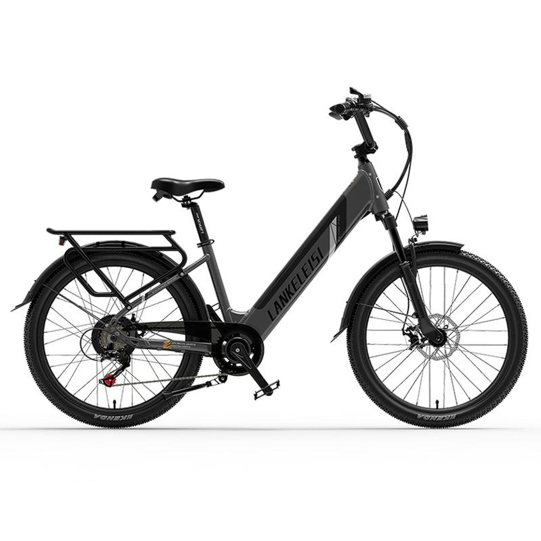 LANKELEISI Vélo électrique urbain LANKELEISI ES500PRO. Coloris disponibles : Gris, Rouge