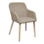 Voir la diapositive 2 : VIDAXL Chaises a manger lot de 2 beige tissu et chene massif