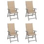 Voir la diapositive 1 : VIDAXL Chaises inclinables de jardin lot de 4 et coussins Bois acacia