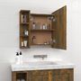 Voir la diapositive 5 : VIDAXL Armoire a miroir avec LED Chene fume 70x16,5x60 cm