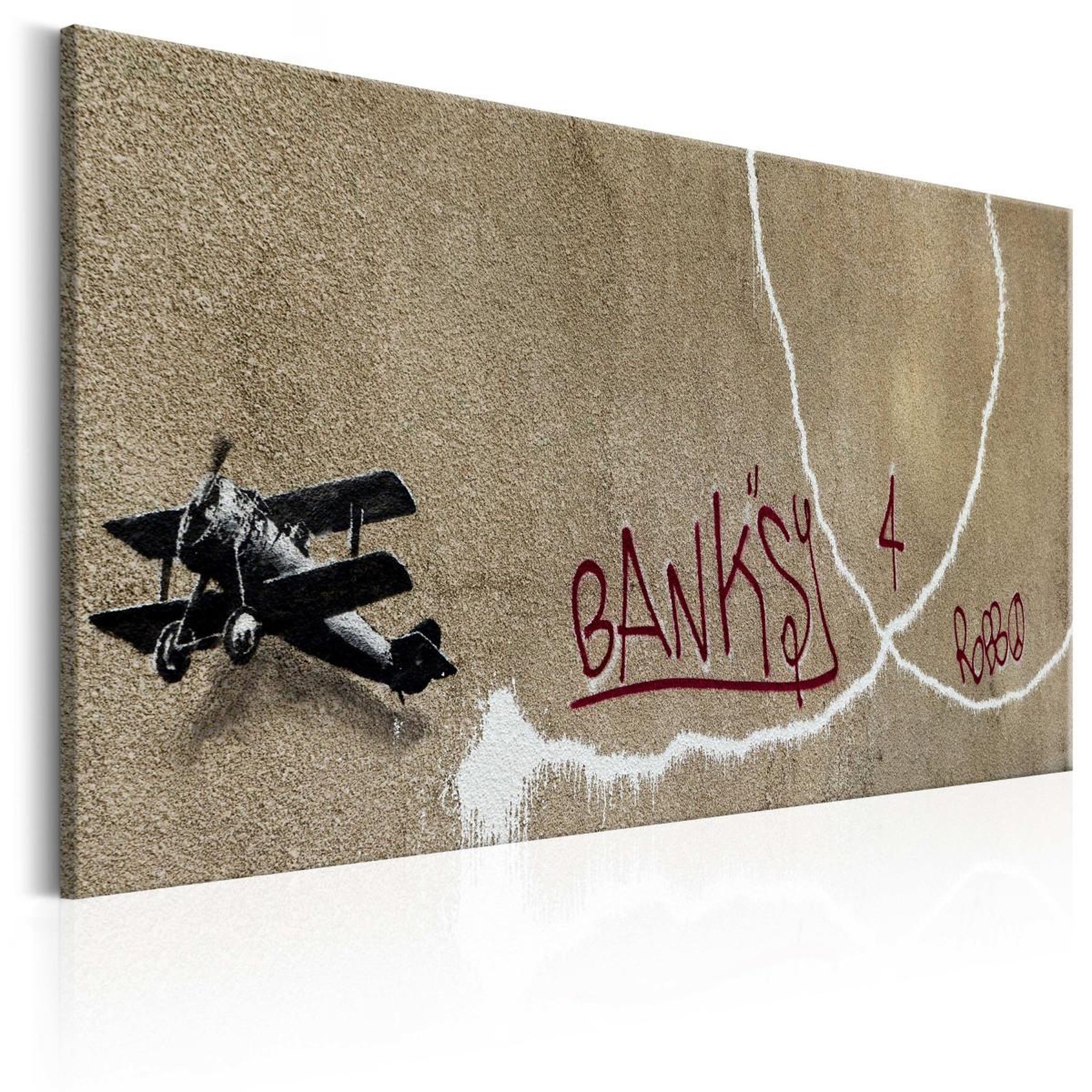Paris Prix Tableau imprimé  love plane - banksy. Coloris disponibles : Multicolore