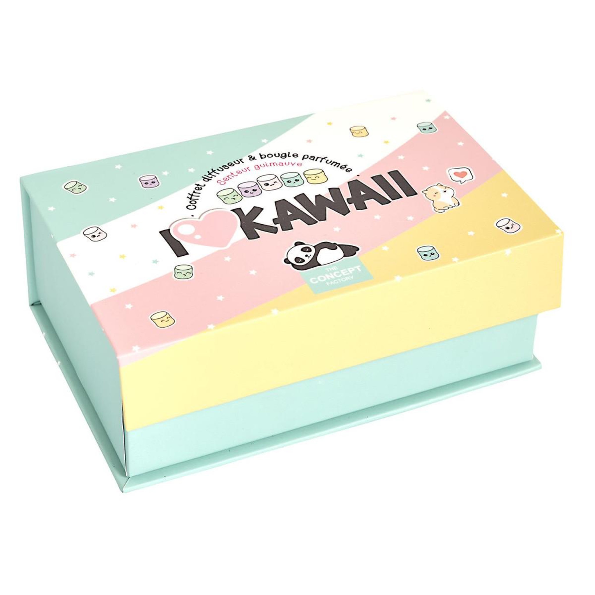 Voir la diapositive 2 : The concept Factory Coffret senteur parfumée   kawaii  16cm guimauve