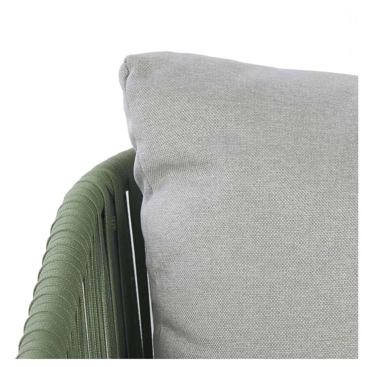 GARDENSTAR Salon bas de jardin - 4/5 places - Aluminium - Vert - TILLEUL