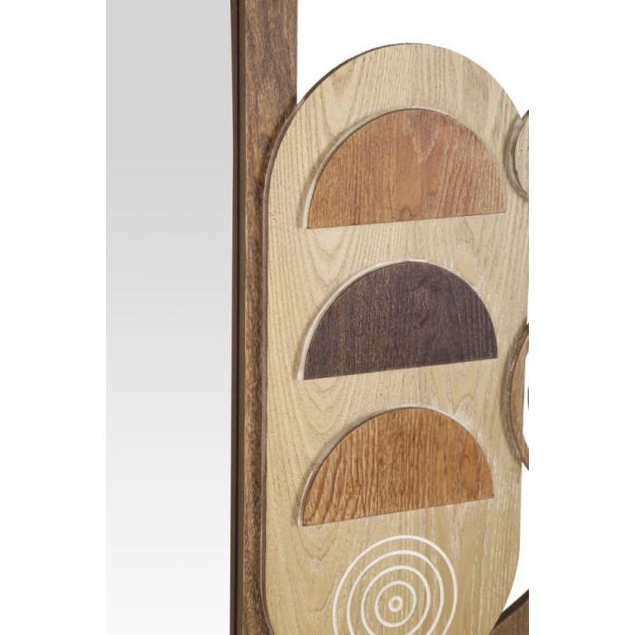 Voir la diapositive 2 : Paris Prix Miroir Mural en Bois  Block  80cm Naturel