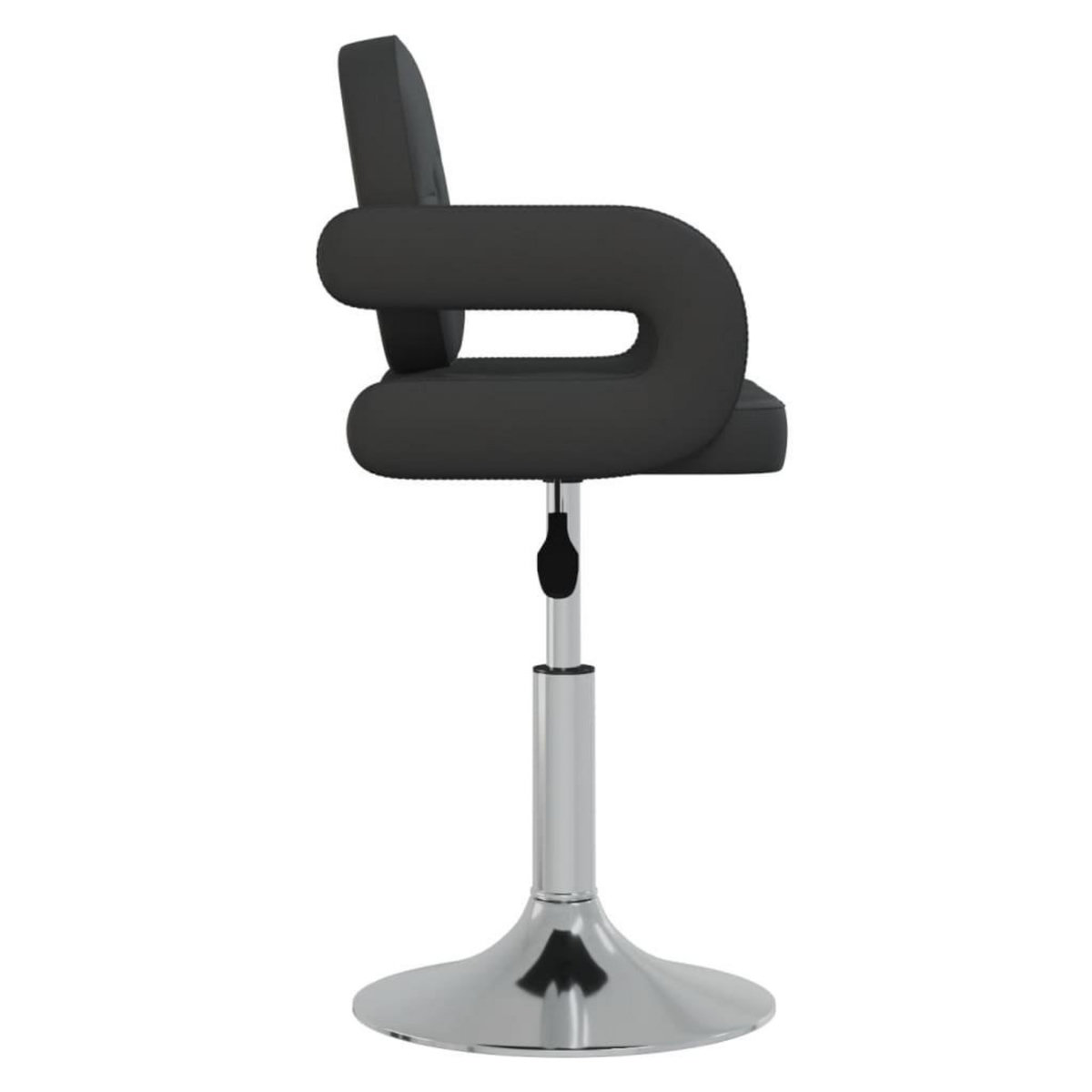 VIDAXL Chaises pivotantes a manger lot de 6 noir similicuir