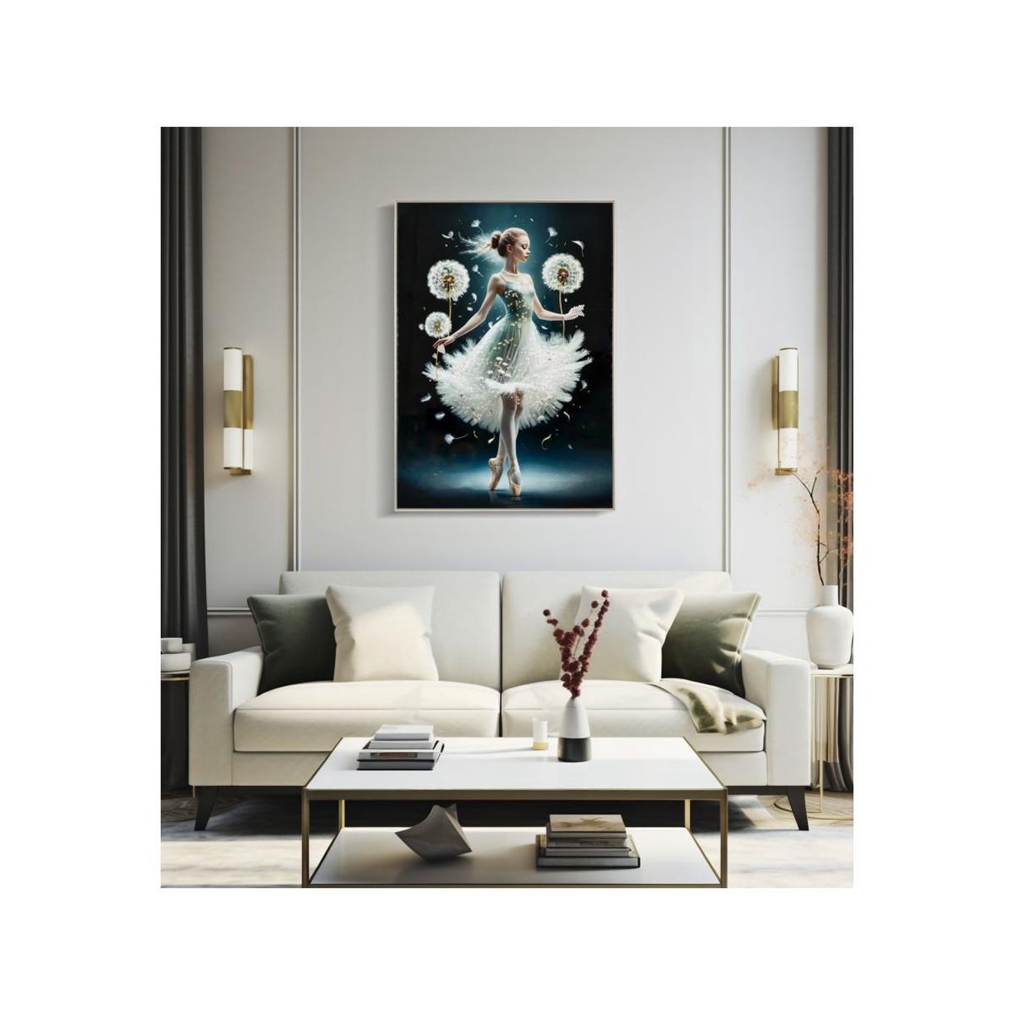 Voir la diapositive 6 : Paris Prix Tableau peinture  dancing i  72x102cm multicolore