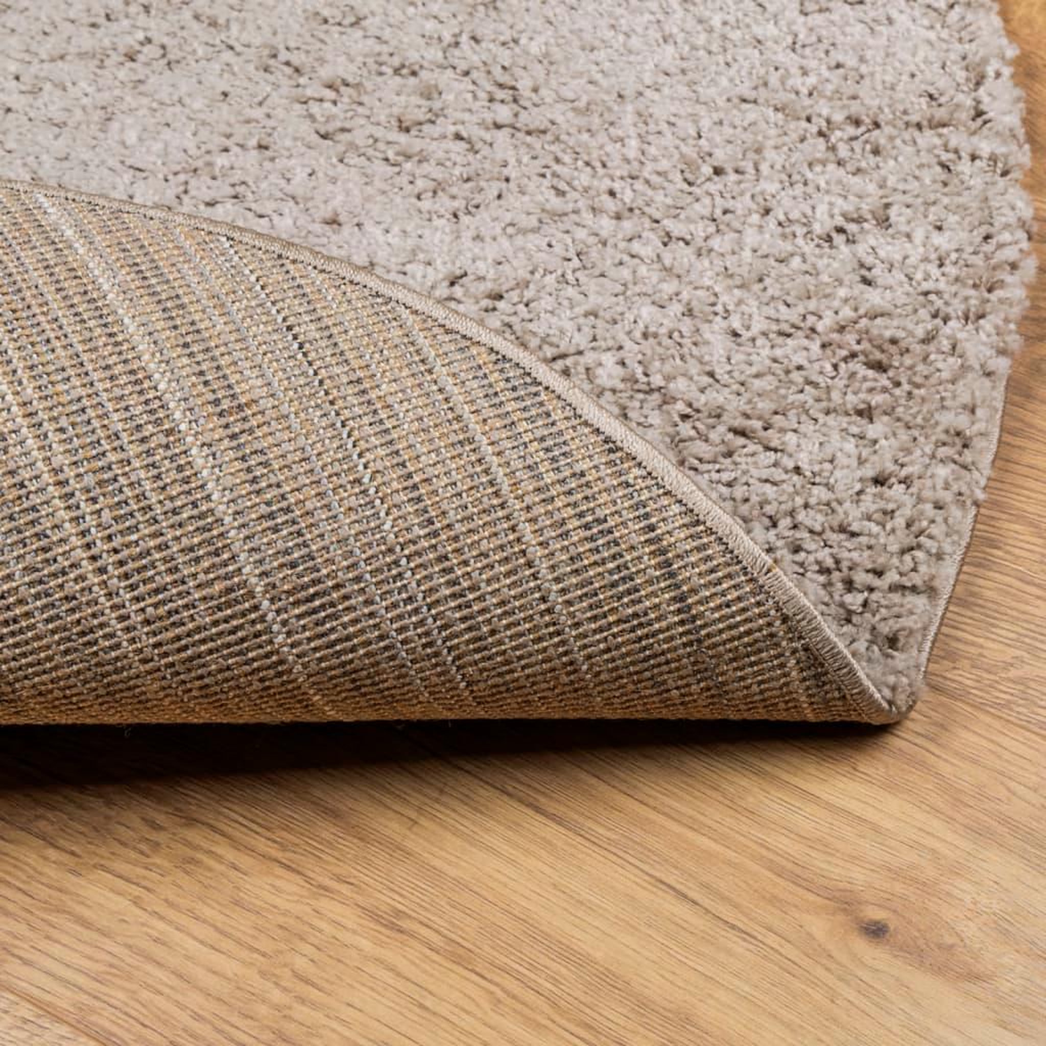 Voir la diapositive 5 : VIDAXL Tapis shaggy PAMPLONA poils longs moderne beige Ø 100 cm