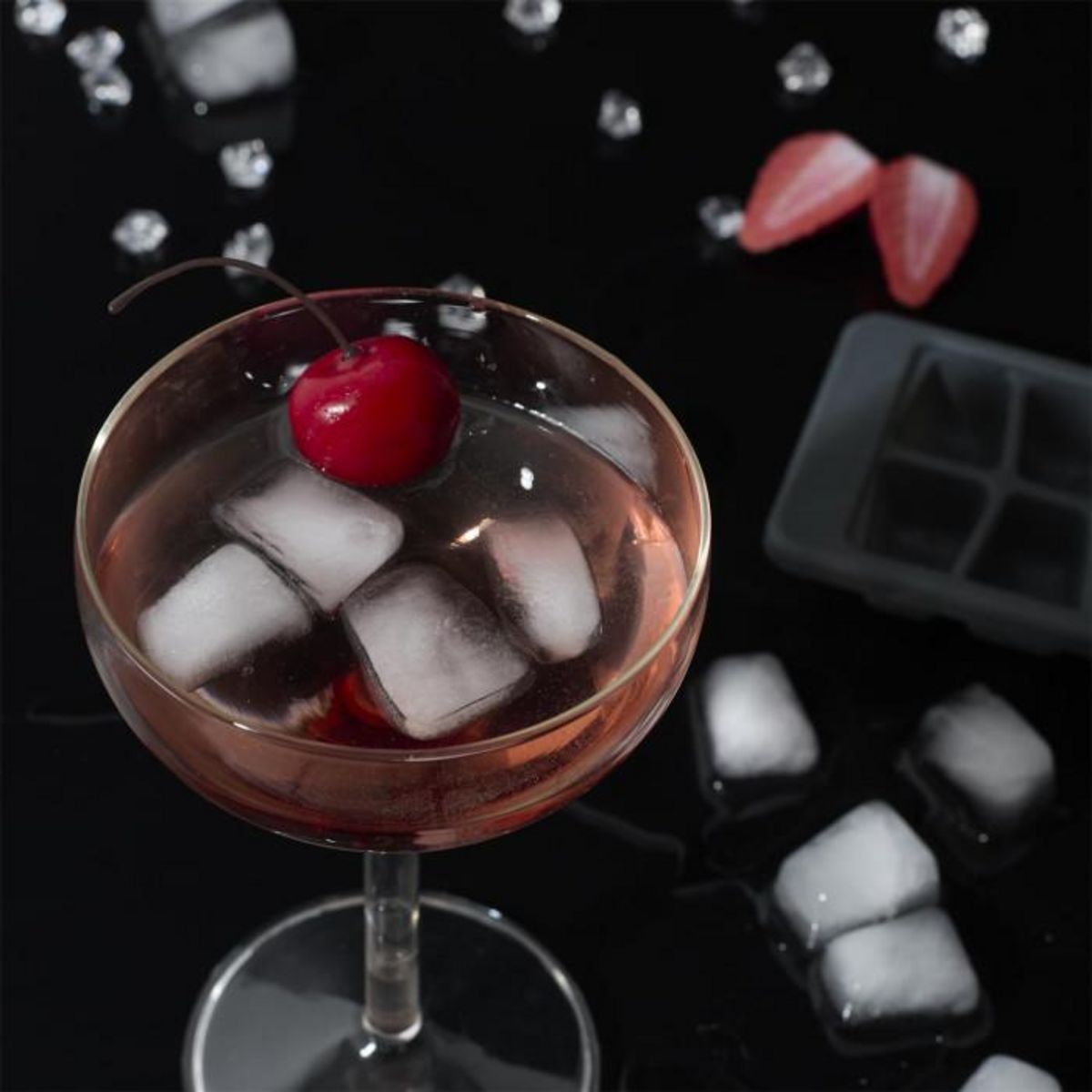 Paris Prix Lot de 2 Moules à Glaçons  Line  25cm Gris