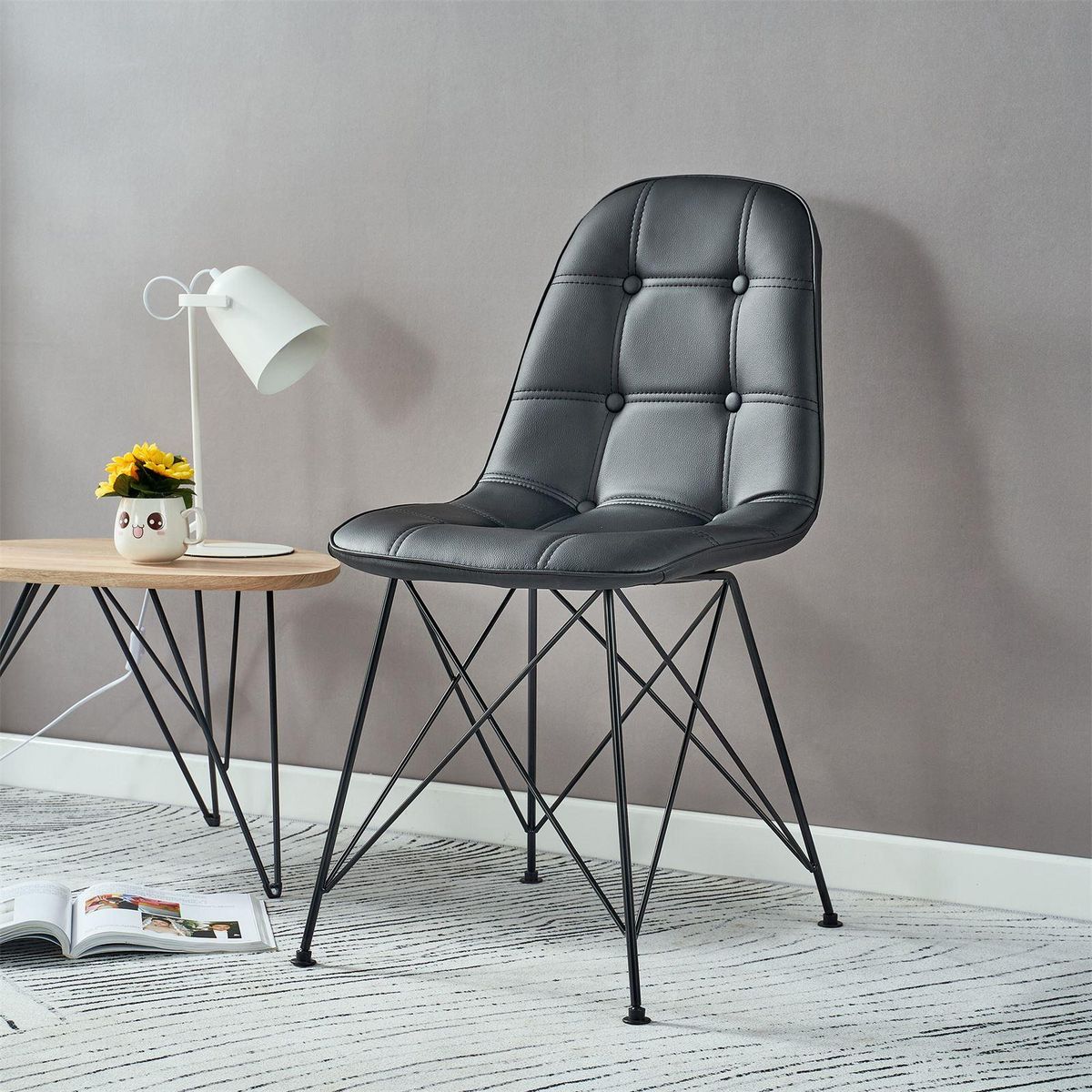 IDIMEX Lot de 4 chaises IMRAN, en synthétique