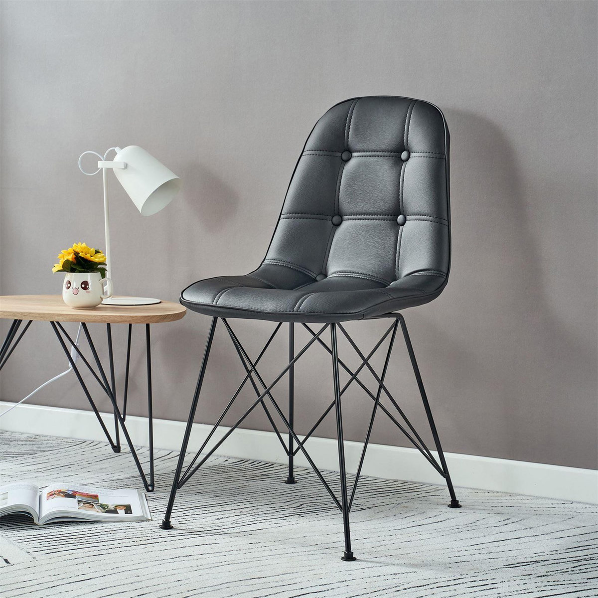 IDIMEX Lot de 4 chaises IMRAN, en synthétique