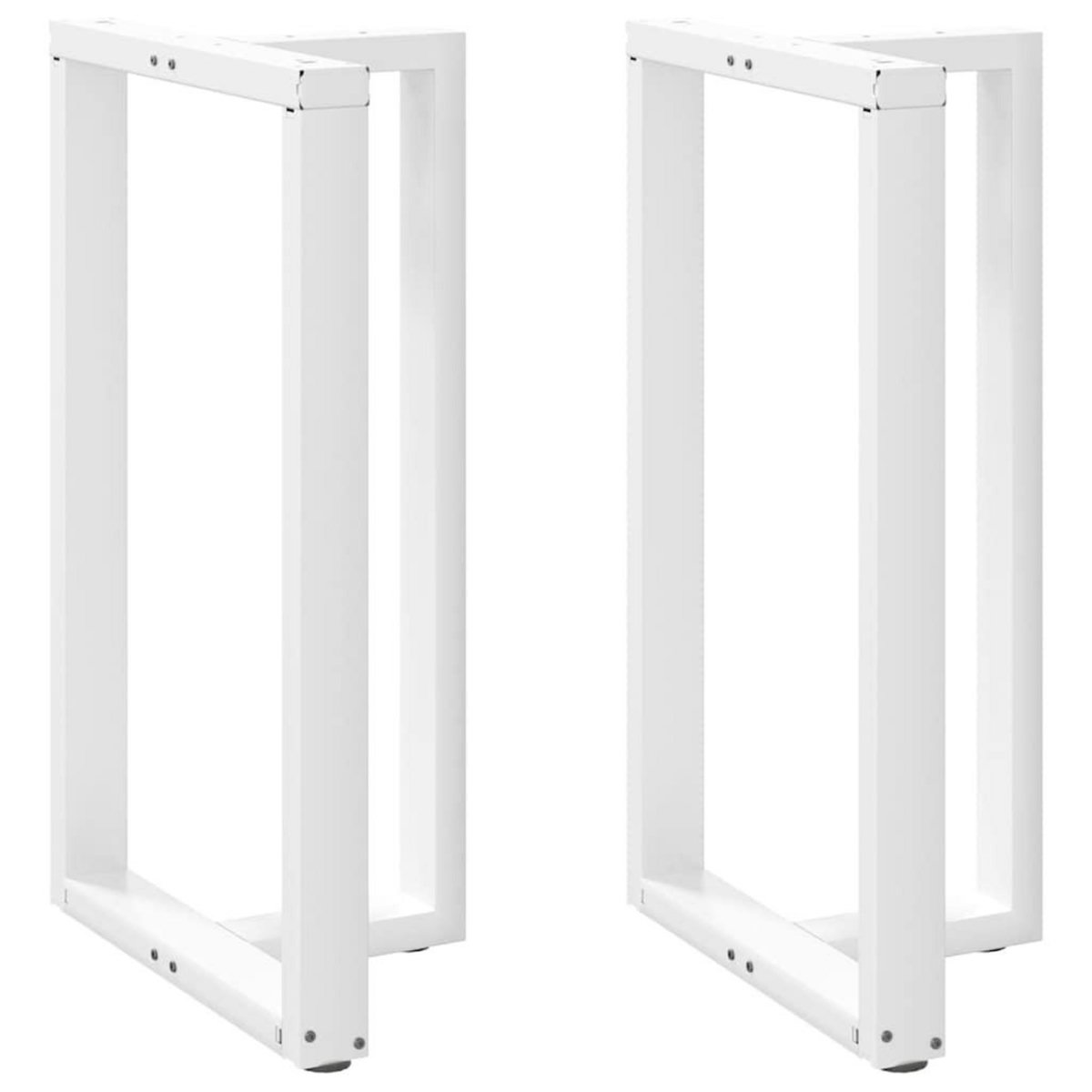VIDAXL Pieds de table de bar forme de T 2 pcs blanc 60x35x(100-101) cm