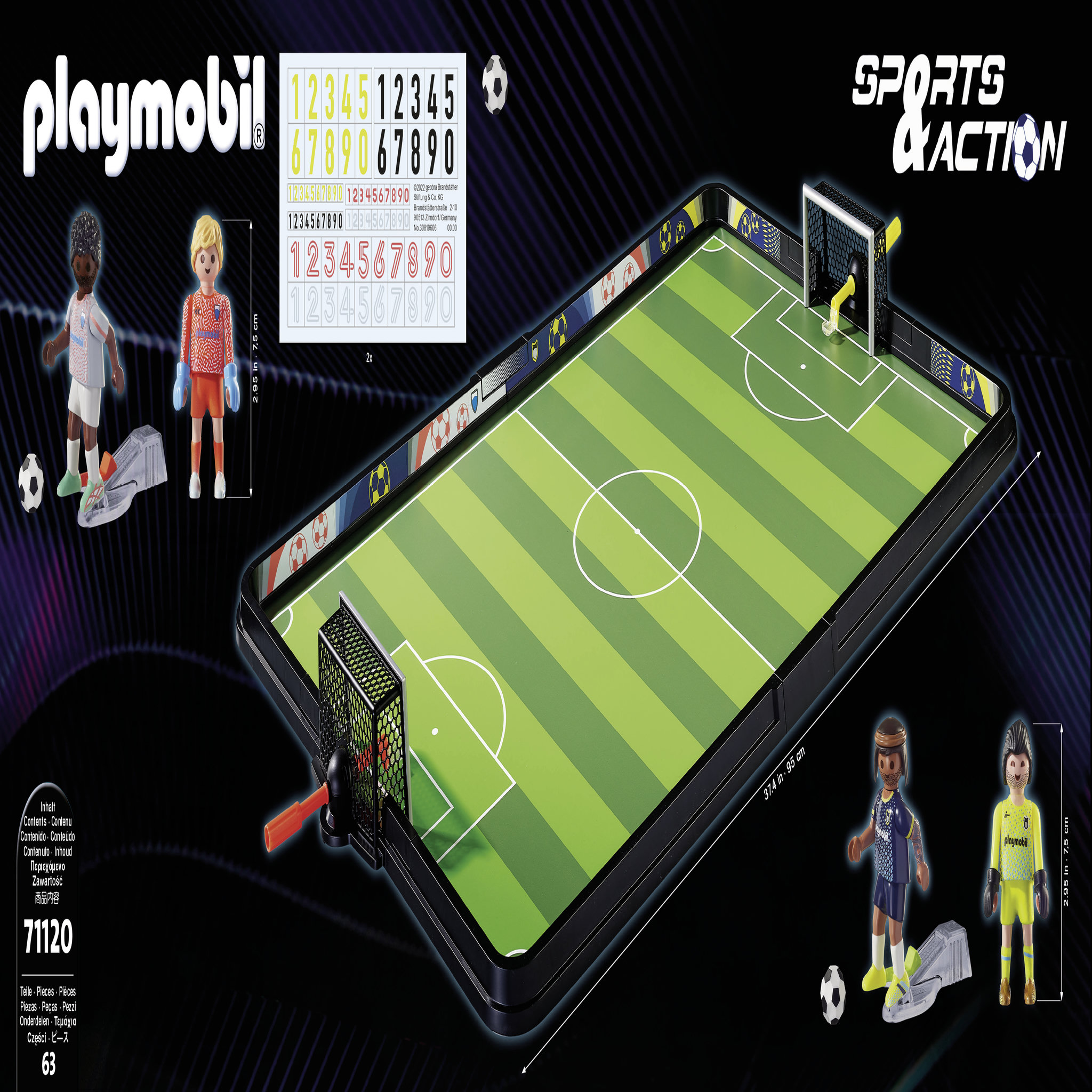 Voir la diapositive 3 : PLAYMOBIL 71120 Stade de football