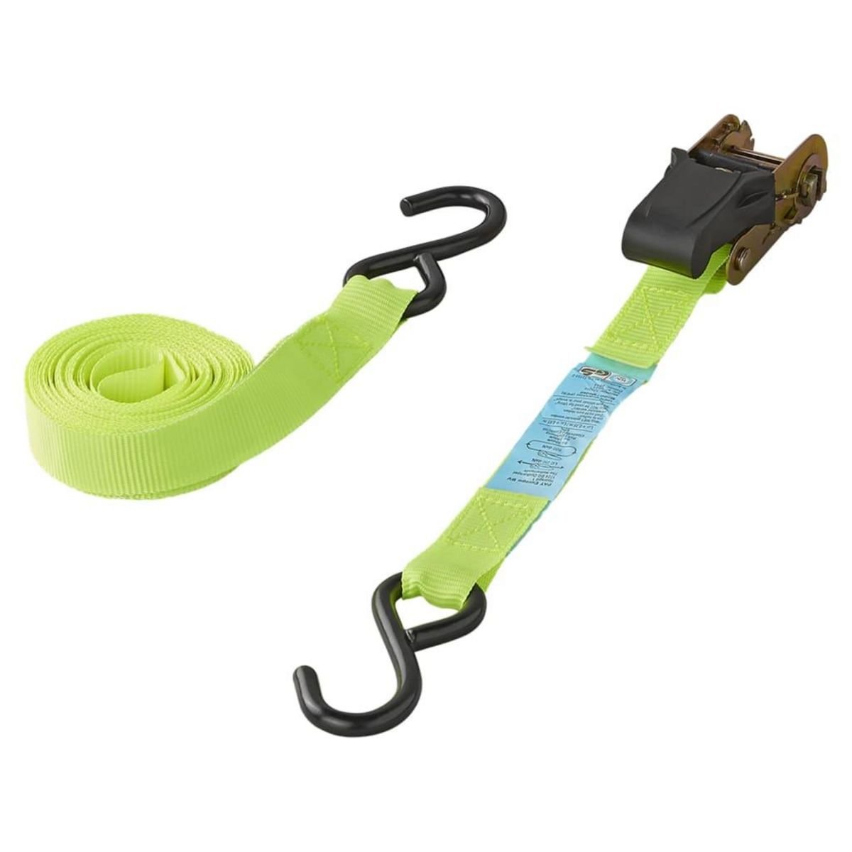 PROPLUS Lot de 4 Courroie d'attache avec cliquet + 2 crochets ProPlus 5 m