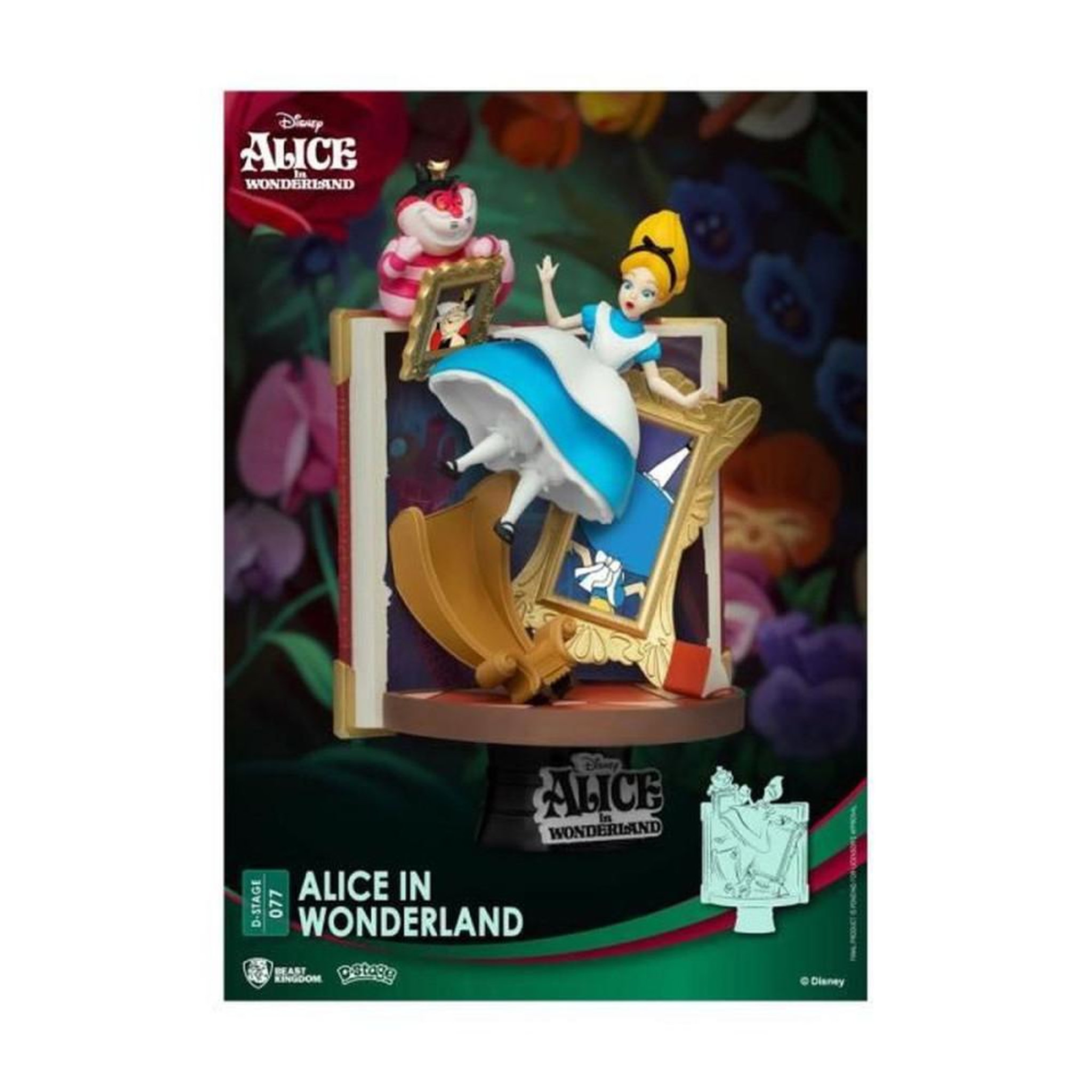 Voir la diapositive 2 : Diorama Coffret Story Book Alice au pays des merveilles figurine PVC 15 cm