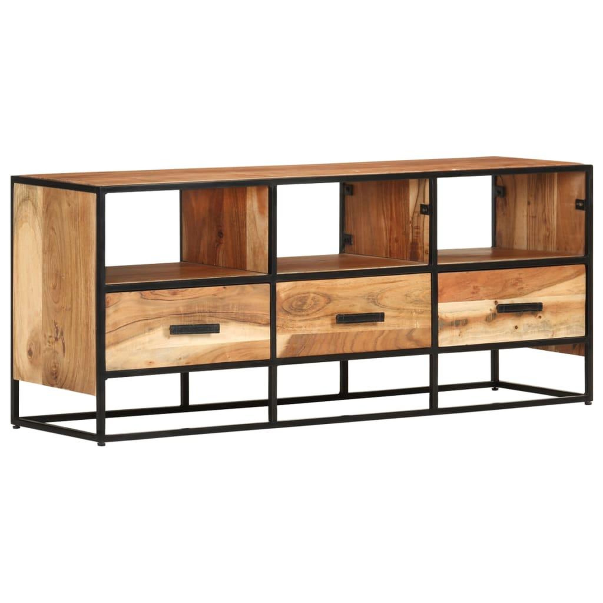 Voir la diapositive 1 : VIDAXL Meuble TV 110x30x45 cm Bois d'acacia massif