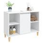 Voir la diapositive 4 : VIDAXL Meuble d'evier blanc 80x33x60 cm bois d'ingenierie