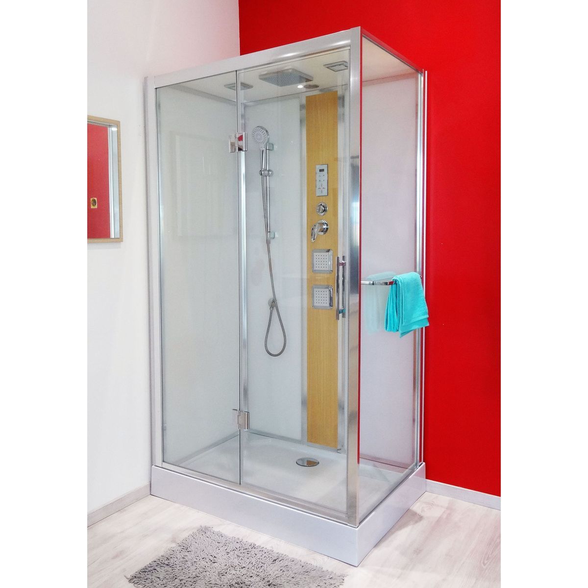 ONDEE Cabine hydromassante sans silicone Sören - 120x80cm