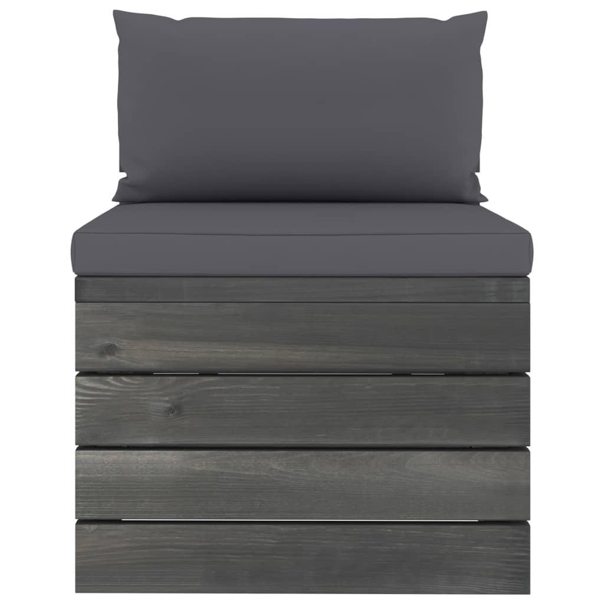 Voir la diapositive 5 : VIDAXL Salon palette de jardin 3 pcs avec coussins Bois de pin massif