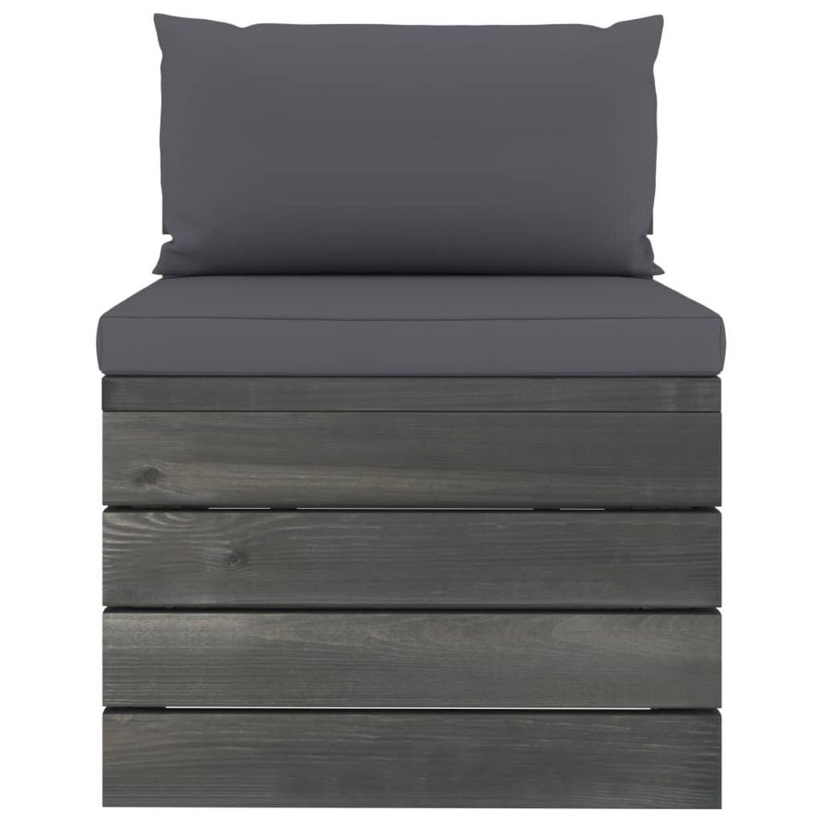 VIDAXL Salon palette de jardin 3 pcs avec coussins Bois de pin massif