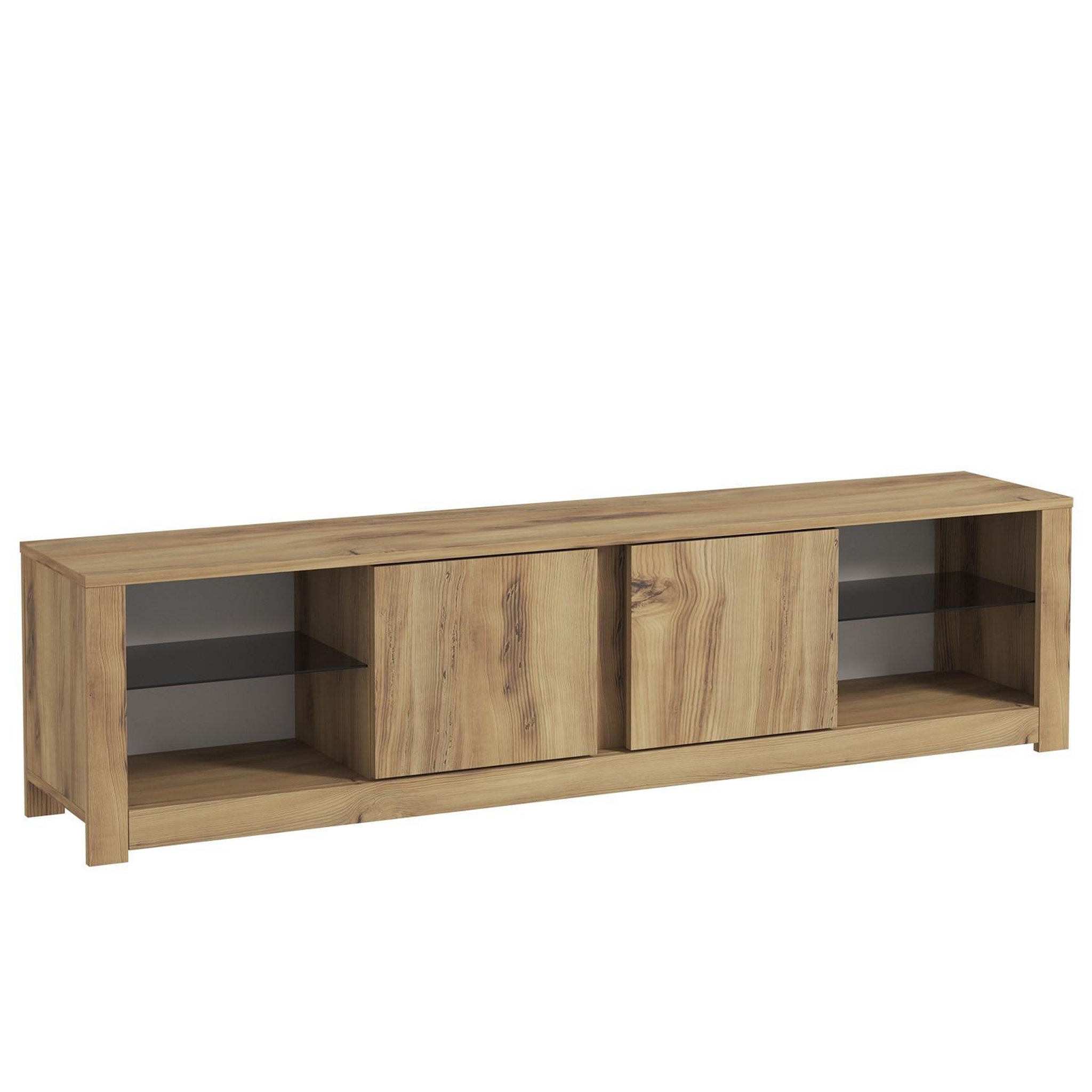Habitat et Jardin Meuble tv en bois  aydos  180 x 35 x 45 cm - chêne