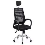 Habitat et Jardin Chaise de bureau ergonomique réglable en hauteur avec appuie tête  Sébastien  - Noir