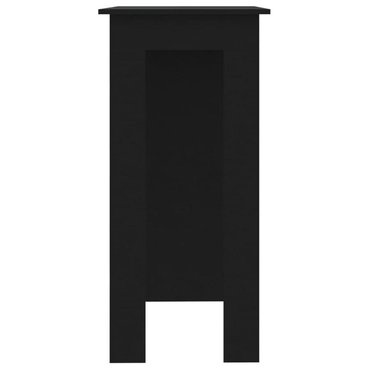 VIDAXL Table de bar avec etagere Noir 102x50x103,5cm Bois d'ingenierie