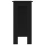 Voir la diapositive 4 : VIDAXL Table de bar avec etagere Noir 102x50x103,5cm Bois d'ingenierie