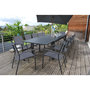 Voir la diapositive 2 : CREADOR Table de jardin aluminium 240/350x103.5x75cm gris CANBERRO