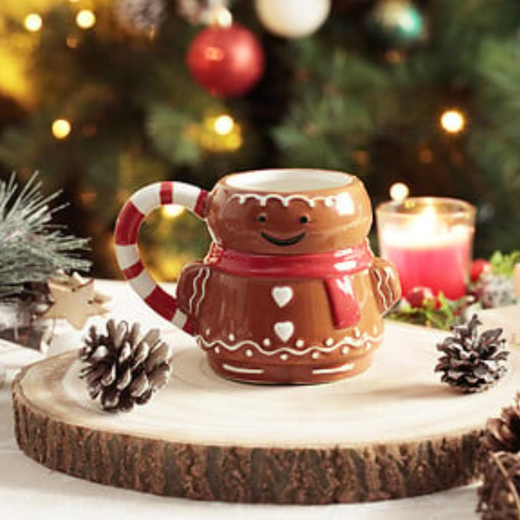 Voir la diapositive 2 : ATMOSPHERA Mug en céramique  pain épice  30cl marron