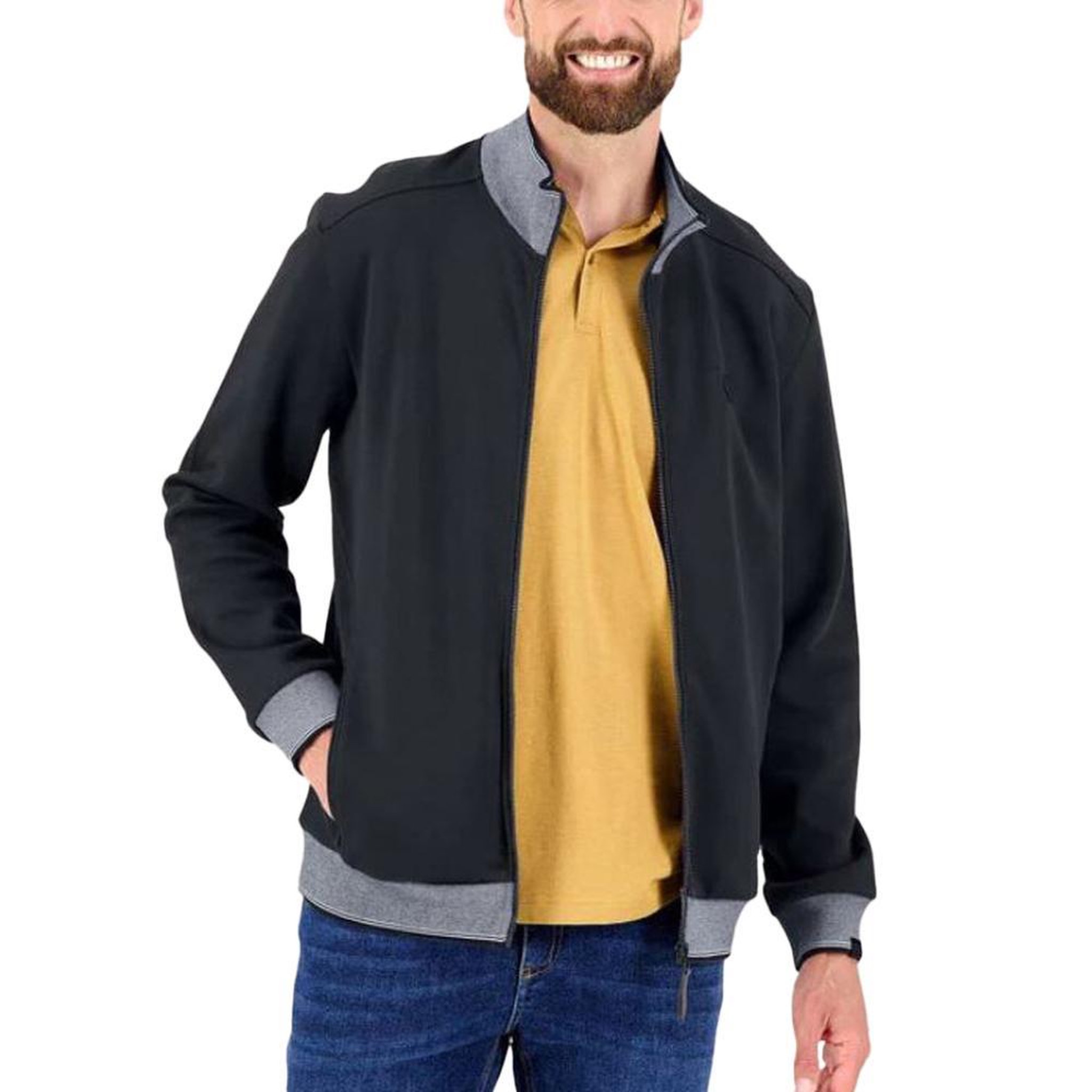 TBS Sweat zippé  Homme TBS LOANN 24612. Coloris disponibles : Bleu