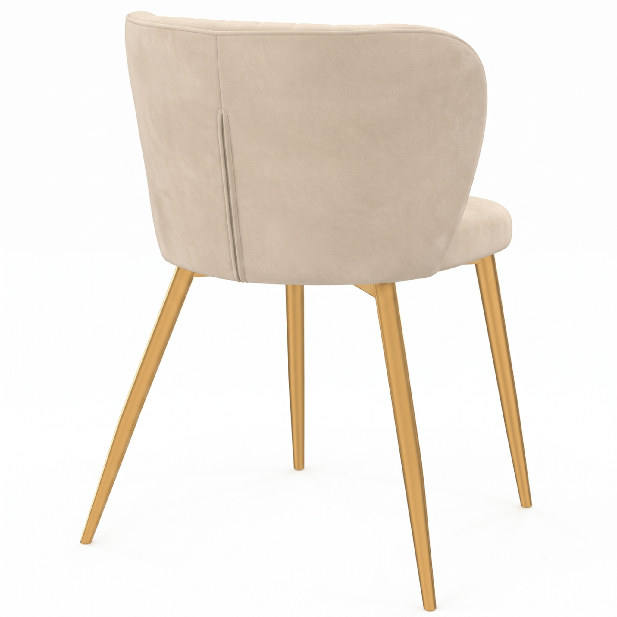 Voir la diapositive 5 : ID MARKET Lot de 6 chaises kasia en velours beige pieds dorés