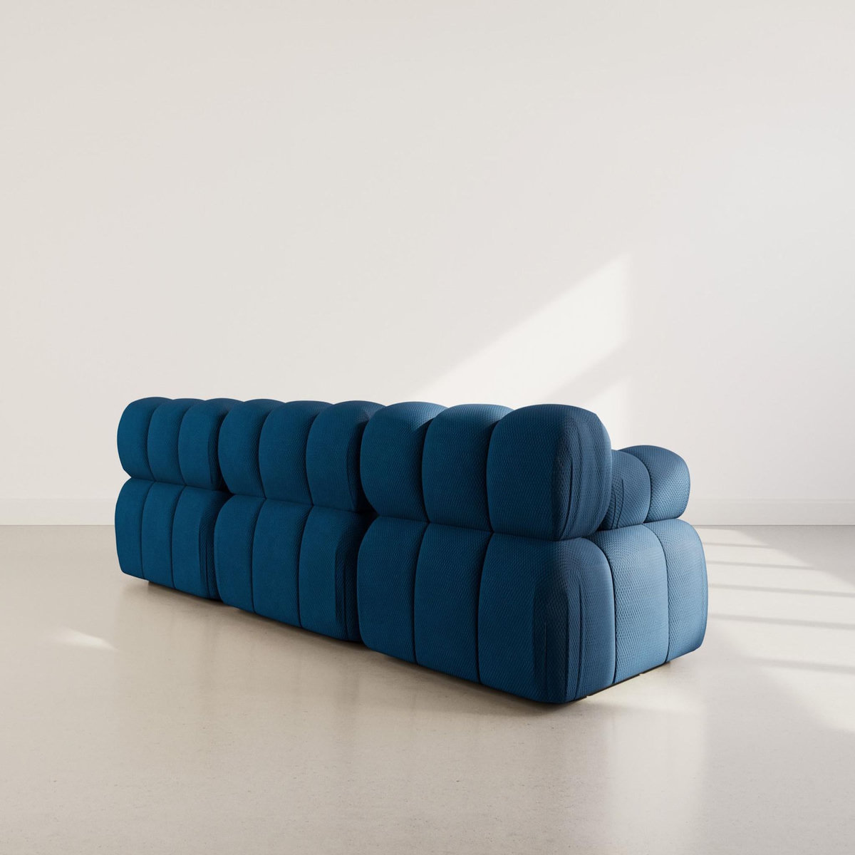 LISA DESIGN Ruby - canapé droit modulable 3 places en velours texturé