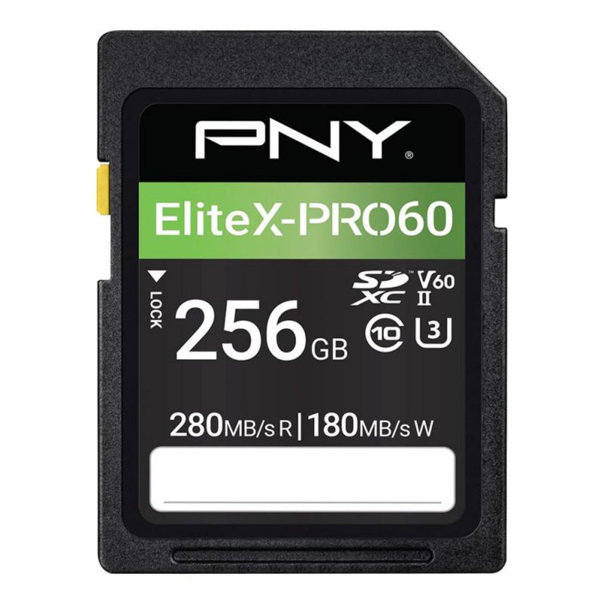 PNY Carte mémoire SDXC Pny P SD256V60280EXP6 GE EliteX PRO 60 UHS II 256 Go Noir