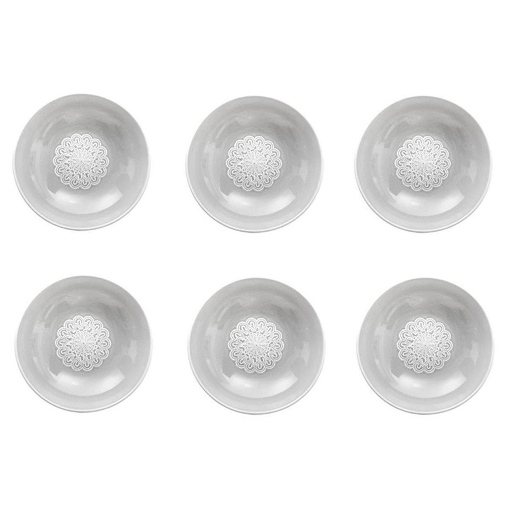 Voir la diapositive 1 : SECRET DE GOURMET Lot de 6 coupelles  hacienda  21cm gris