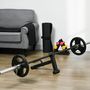 Voir la diapositive 4 : HOMCOM Mini Deadlift pour haltères olympiques - cric d'haltères avec poignée antidérapante - charge max. 200 Kg - acier noir