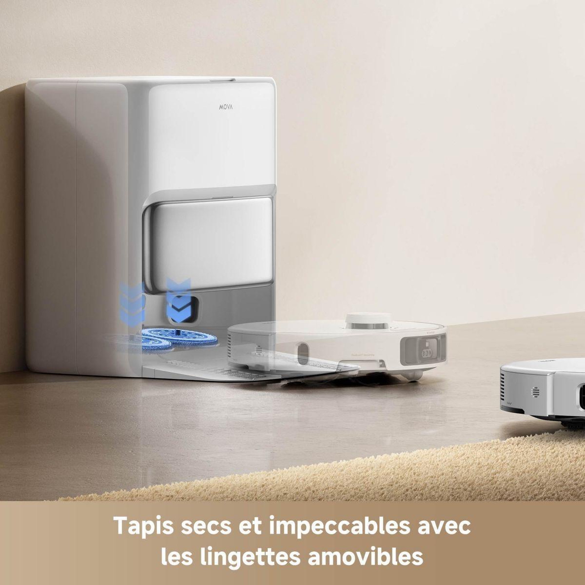 Voir la diapositive 2 : MOVA Robot aspirateur laveur p50 pro ultra