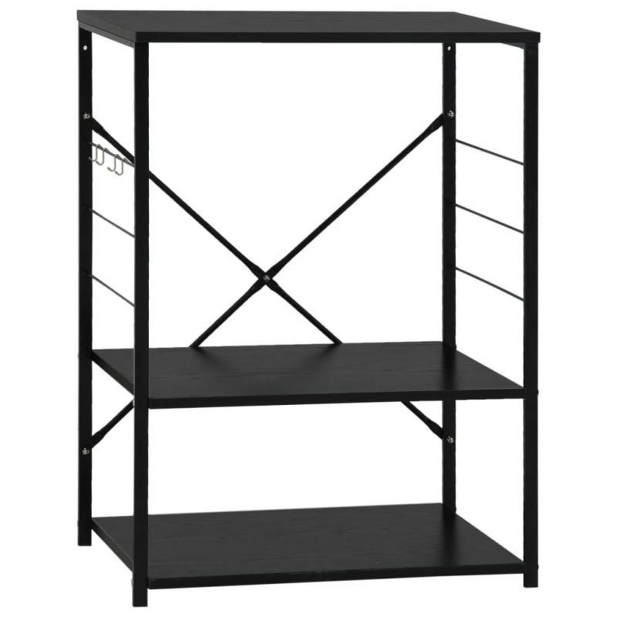 VIDAXL Armoire à four à micro ondes Noir 60x39,6x79,5 cm