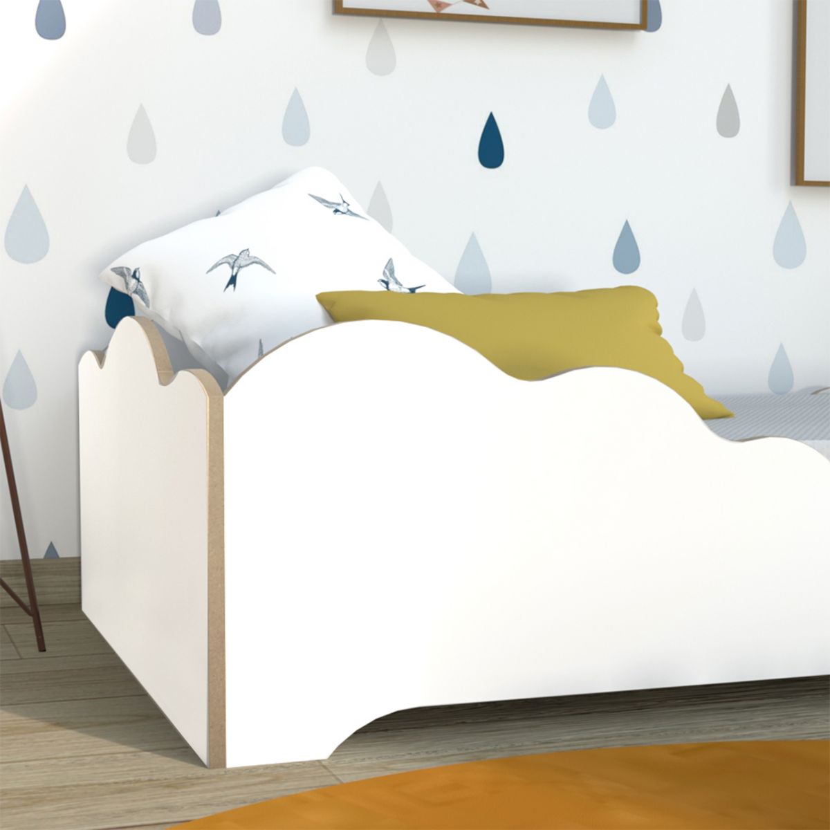 Lit enfant 70x140cm avec sommier COTON