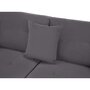 Canapé d'angle gauche panoramique convertible tissu velours 5 places RECEPTION