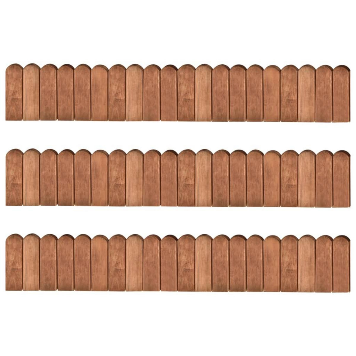 VIDAXL Rouleaux de bordure 3 pcs 120 cm bois de pin impregne