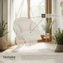 Voir la diapositive 5 : tectake Fauteuil suspendu avec un coussin d'assise épais beige