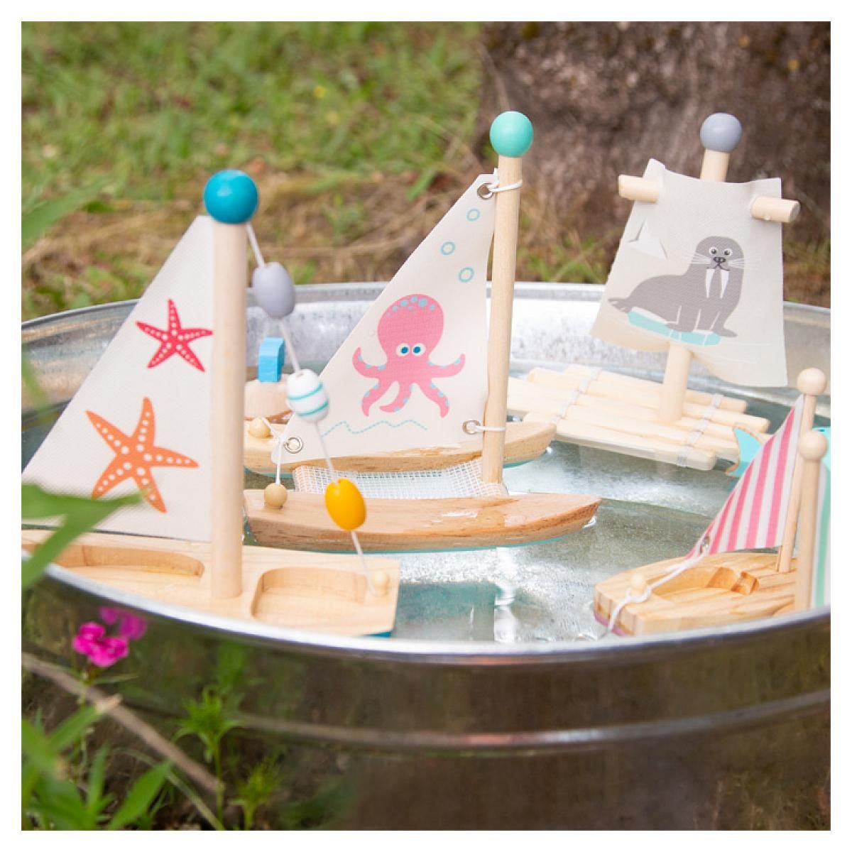 SMALLFOOT Voilier Etoile de mer en bois