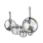 ELO Ensemble de 2 Poêles de cuisson 24 et 32 cm et 2 faitouts 14 et 20 cm Elo Profi Brillant